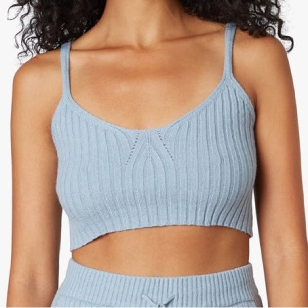 NWT NIA Naomi Sweater Tank Cropped Camisole Dusty Blue Women’s Size Large Lounge